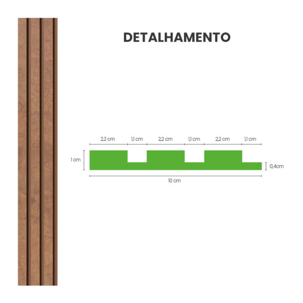 Painel Ripado Laminado - Terracota - Image 3